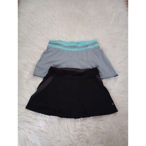 Champion Black/Grey Tennis Two Skirt Skort Size XSMALL  Running Sports